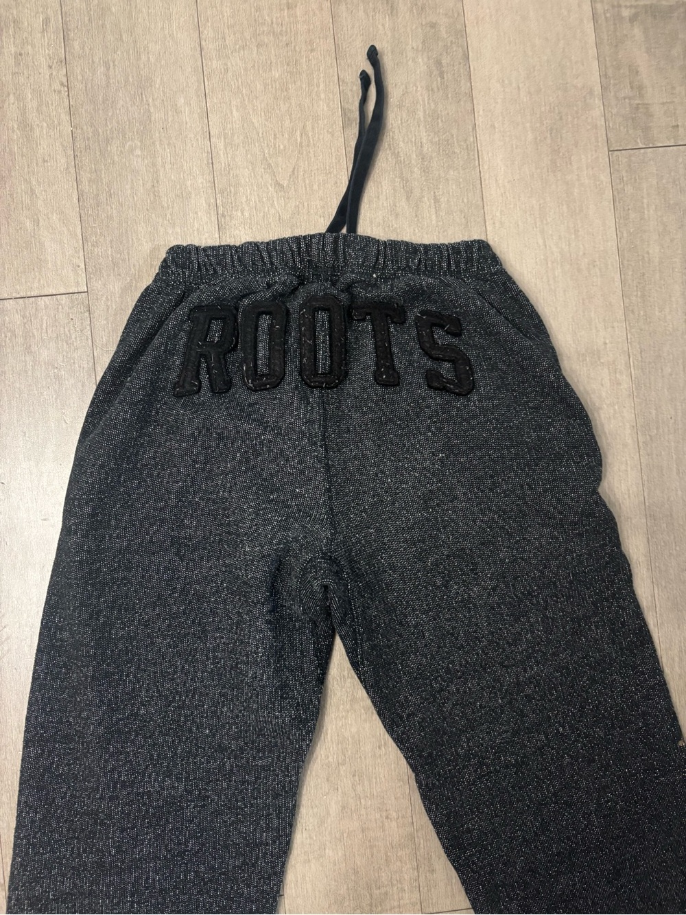 Roots Black Speckled Drawstring Joggers for Women - Picture 9 of 11